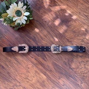 Double Buckle Western Belt